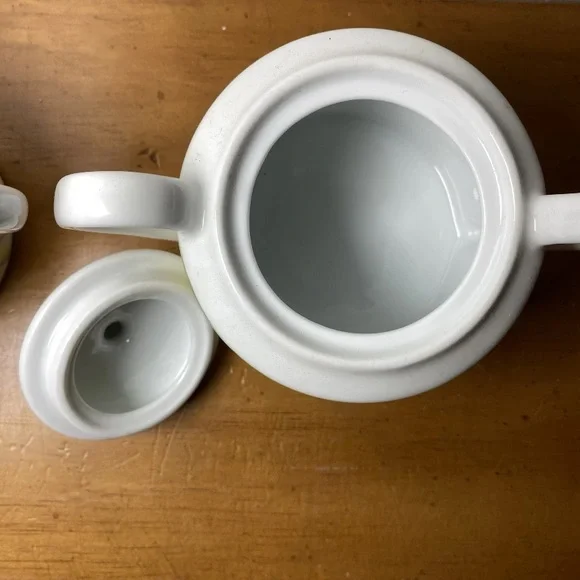 Waverly Gazebo Cream And Sugar Set Creamer Lemon Yellow Ivy Green Vintage 90’s - Picture 7 of 9